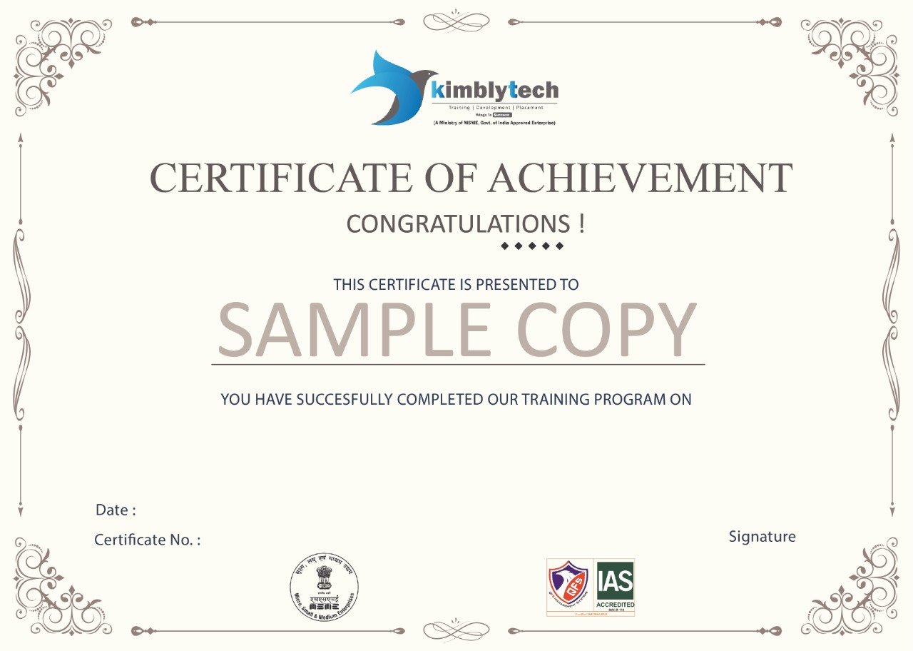 certificate kimblytech
